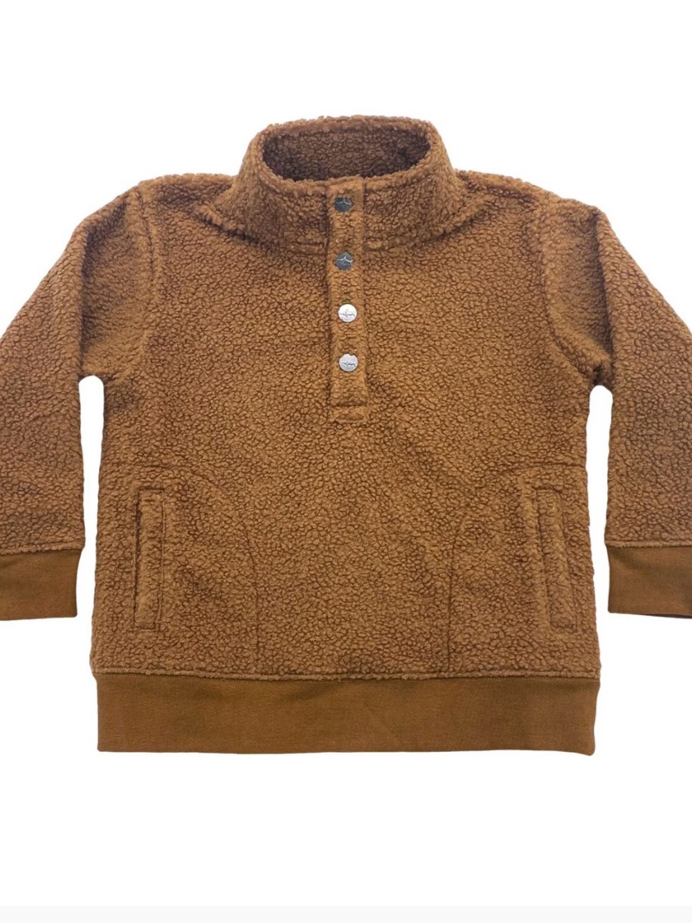 Southern Boy’s Co Teddy Sherpa Pullover in Brown